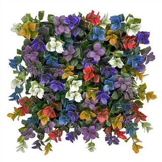 Plastikinė dirbtinė spalvinga gyvatvorė dekoratyvinė sieninė tvora