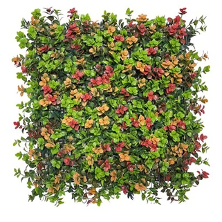 Žalios dirbtinės žolės sienos lauko augalų dekoras